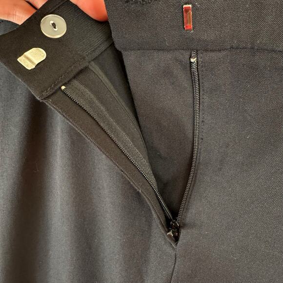 Alfani Black Cropped Straight Leg High Rise Dress Pants White Trim Size 18W - Picture 4 of 7